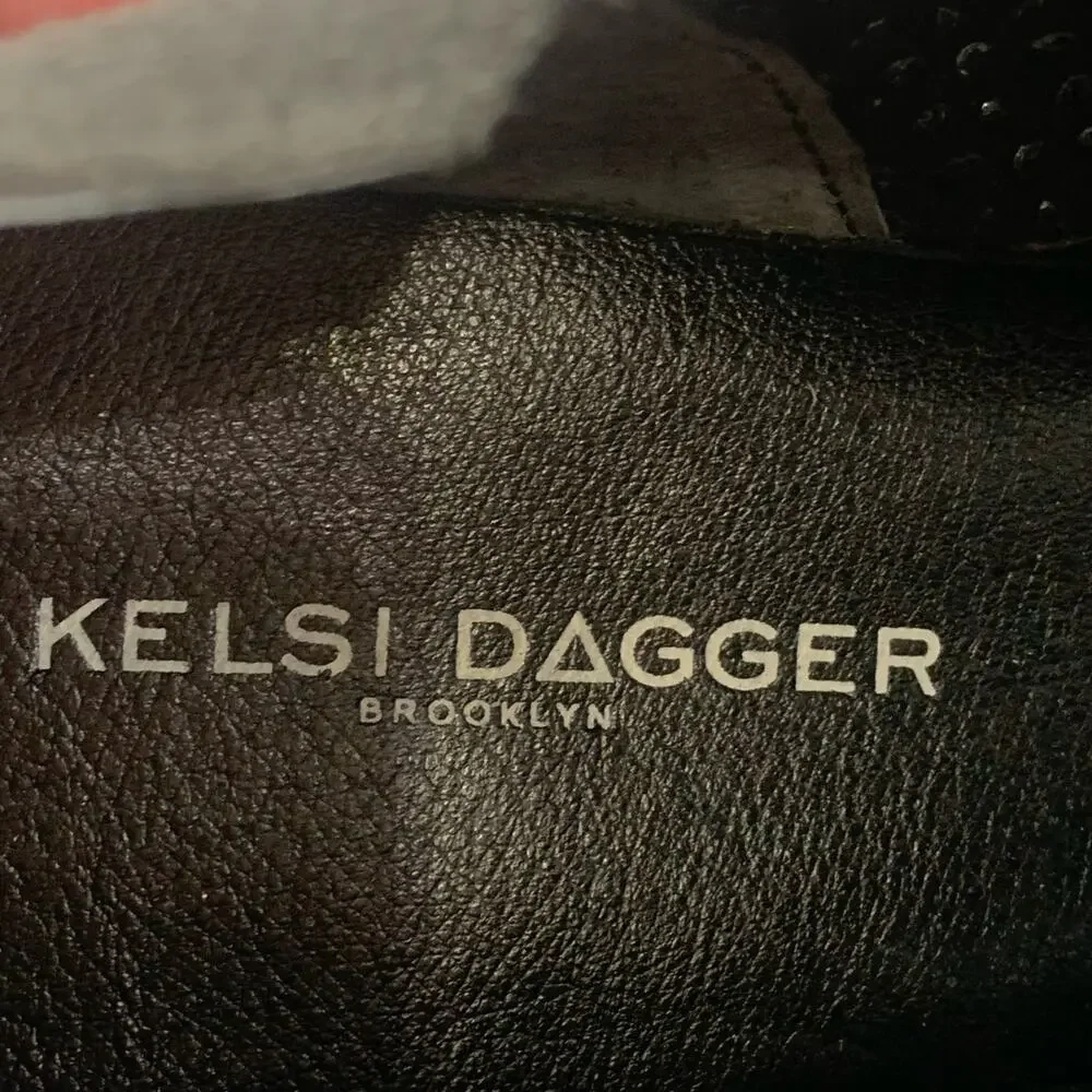Kelsi Dagger Suede Anke Boots Size 7.5 Alley Gray Leather Upper Back Zipper